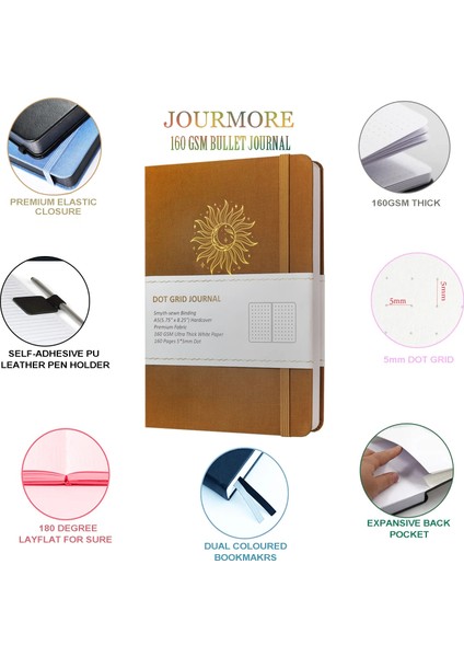 Yeşil Kumaş Stili A5 Özelleştirilebilir 160 Gsm Noktalı Günlük A5 Kalın Beyaz Bambu Kağıt Gsm Noktalı Defter Vegan (Yurt Dışından) modelleri