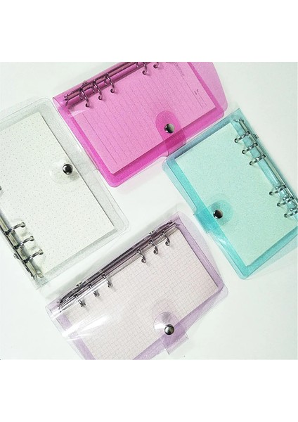 Mavi Yıldız Stili A6 A6 Glitter Defter 6 Yüzük Bağlayıcı Gevşek Yaprak Şeffaf Dosya Klasörü Planlayıcısı Kawaii Kırtasiye Dergisi Defter Ofis Malzemeleri (Yurt Dışından) fırsatları