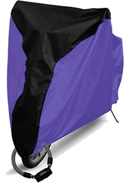 Mor Tarzı L Boyutu Motosiklet Örtüsü Evrensel Açık Uv Bisiklet Koruyucu Scooter Tüm Sezon Su Geçirmez Bisiklet Yağmur Toz Geçirmez Bisiklet Örtüsü 190T (Yurt Dışından)