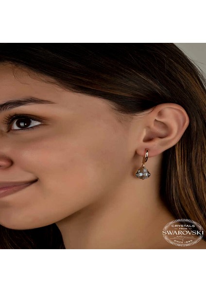 Swarovski Crystal Taşlı Gümüş Yeşil Taşlı Damla Sallantılı Kadın Küpe fiyatları