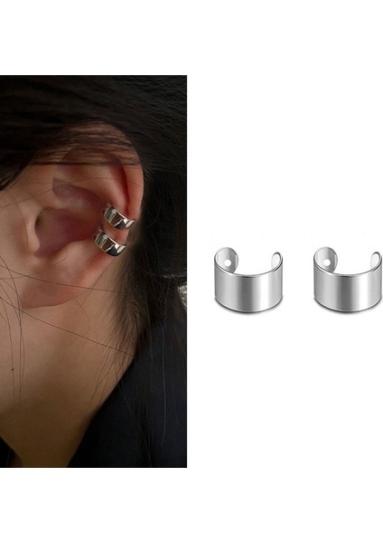 No.1 Boyutu Moda Punk Paslanmaz Çelik Ataş Küpe Gençler Için Kadın Erkek Çok Katmanlı Zincir Kulak Manşetleri Sahte Piercing Kulak Kemiği Kulak Manşet Takı (Yurt Dışından)