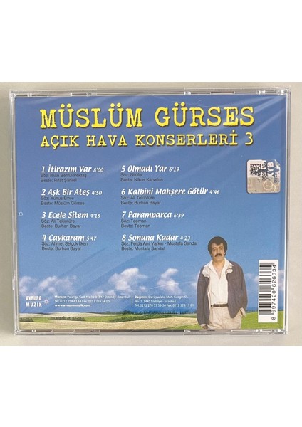 Müslüm Gürses Açık Hava Konserleri 3 CD (Jelatininde Sıfır Orjinal Cd)