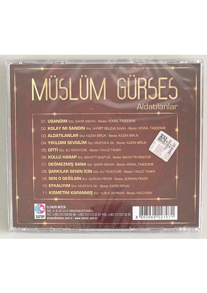 Müslüm Gürses Aldatılanlar Arşiv 1 CD (Jelatininde Sıfır Orjinal Cd)