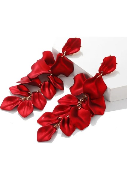 A Yeni Tasarım Moda Vintage Petal Tasarım Klipsli Küpe Kadınlar Için Küpe Düğün Nişan Parti Takı (Yurt Dışından)