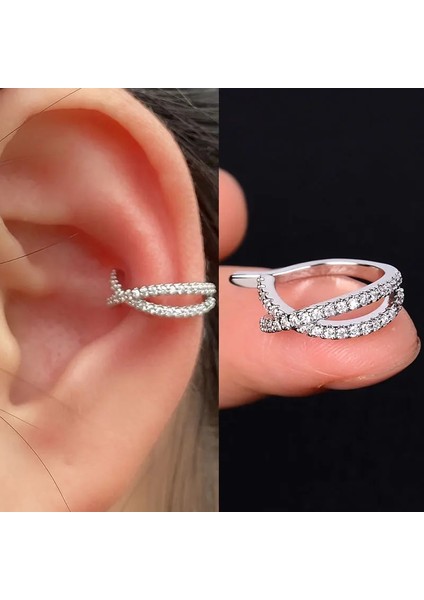 V 1 Adet Helix Kıkırdak Kabuklu Sahte Piercing Olmadan Kulak Manşetleri Earuff Wrap Kaya Küpe Manşet Hiçbir Piercing Kadın Klip Ayarlanabilir (Yurt Dışından)
