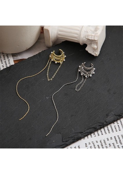 No.13 Boyutu Moda Inci Metal Püskül Olmayan Piercing Küpe Kulak Manşet Kadın Kızlar Için Yeni Trendy Punk Kişilik Kadın Kulak Klipsi Takı (Yurt Dışından) fırsatları