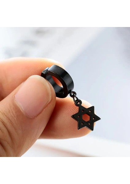 Gümüş-Gecko 1 Adet Erkek Kadın Moda Paslanmaz Çelik Çapraz Şekilli Çember Klipsi Kulak Manşet Küpe Olmayan Piercing (Yurt Dışından) modelleri