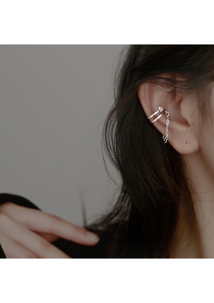 No.2 Boyutu Moda Punk Paslanmaz Çelik Ataş Küpe Gençler Için Kadın Erkek Çok Katmanlı Zincir Kulak Manşetleri Sahte Piercing Kulak Kemiği Kulak Manşet Takı (Yurt Dışından) fırsatları