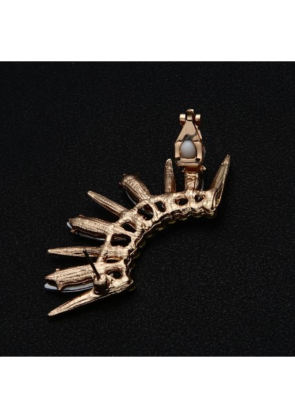 Bir Altın Moda Kristal Küpe Punk Perçin Kulak Manşet Klip Trendy Kakma Rhinestones Alaşım Earuffs Gotik Parti Takı Klip Küpe (Yurt Dışından) fırsatları