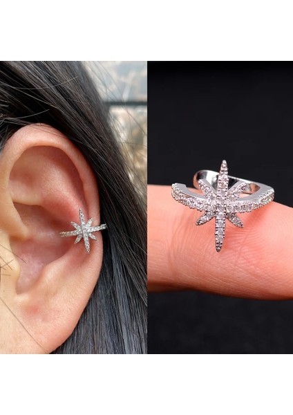 K 1 Adet Helix Kıkırdak Kabuklu Sahte Piercing Olmadan Kulak Manşetleri Earuff Wrap Kaya Küpe Manşet Hiçbir Piercing Kadın Klip Ayarlanabilir (Yurt Dışından) modelleri