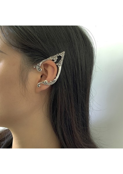 1 Adet-Tanrılık Gotik Koyu Düzensiz Peri Klip Küpe Kadınlar Için Moda 3D Tatlı Serin Eski Simli Melek Ejderha Salıncak Kulak Klipsi Manşet Takı (Yurt Dışından)
