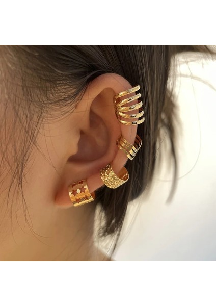 FKYSJ30049-5299901 Basit C Sahte Piercing Kulak Manşetleri Kadın Erkek Kelebek Yıldız Yaprak Olmayan Delici Klip Küpe Kulak Üzerinde Klip Moda Takı (Yurt Dışından) fırsatları