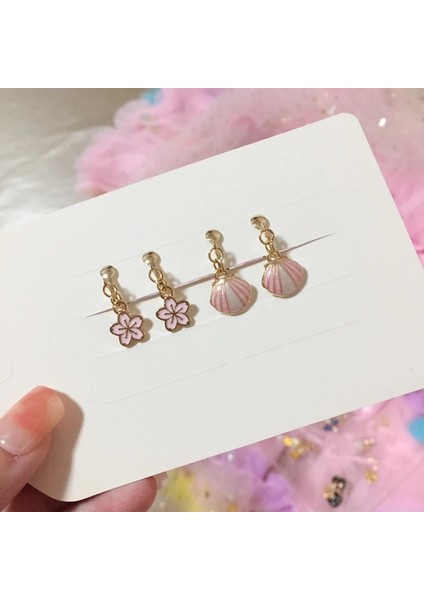 No.11 Boyutu 2 Pairsset Kore Tarzı Çocuklar Kulak Klipsi Güzel Karikatür Hayvan Bebek Kulak Klipsi Hiçbir Piercing Küpe Küpe Bebek Kız Çocuklar Için (Yurt Dışından)