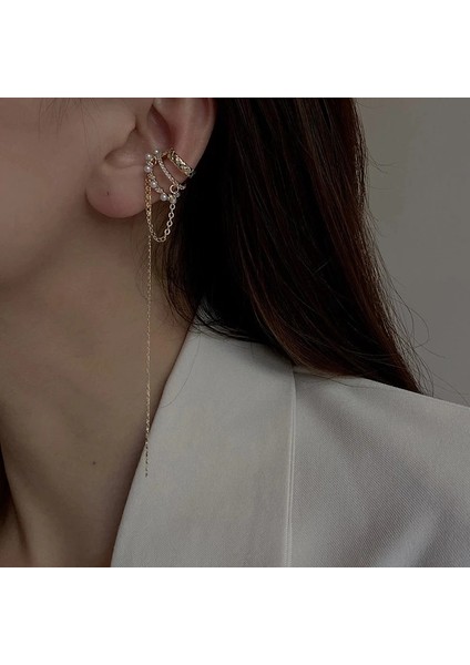 No.1 Boyutu Moda Inci Metal Püskül Olmayan Piercing Küpe Kulak Manşet Kadın Kızlar Için Yeni Trendy Punk Kişilik Kadın Kulak Klipsi Takı (Yurt Dışından)