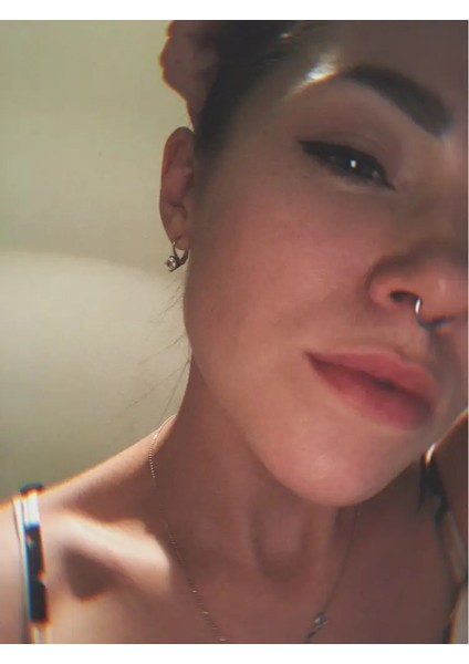 Menekşe 1 Çift (2 Adet) Moda Sahte Burun Halkası Goth Punk Dudak Kulak Burun Mandalı Sahte Septum Piercing Burun Halkası Hoop Dudak Hoop Yüzükler Küpe (Yurt Dışından)