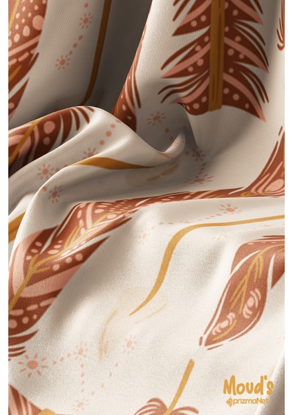 Kahverengi Bohem Desenli Yuvarlak Süet Dertsiz Masa Örtüsü modelleri