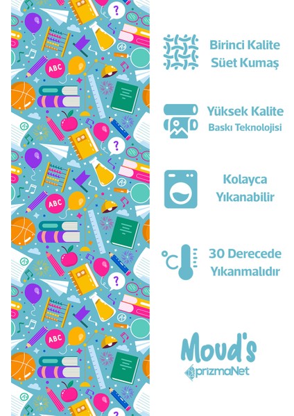 Matematik Kimya Müzik Desenli Süet Dertsiz Masa Örtüsü fiyatları