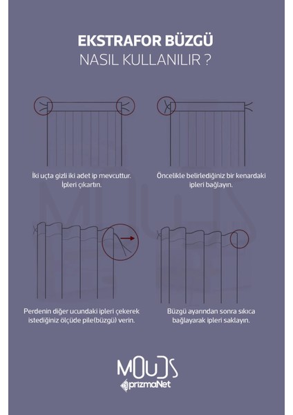 Mosque Tiles 4 Desenli Süet Oturma Odası Salon Fon Perde Baskılı Ekstrafor Büzgü 2 Kanat PRD-1087 indirimleri