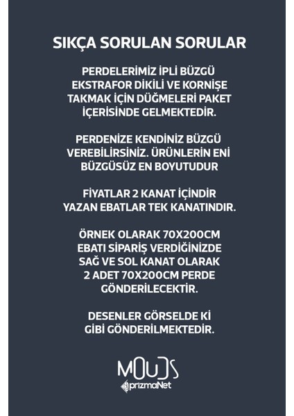 Mavi Çiçek Desenli Süet Oturma Odası Salon Fon Perde Baskılı Ekstrafor Büzgü 2 Kanat PRD-1055