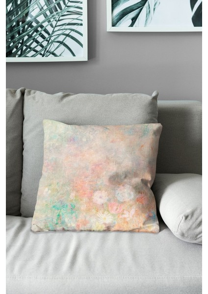 Çift Tarafı Baskılı Canvas Flower Desenli 4'lü Kombin Süet Kırlent Kılıfı indirimleri