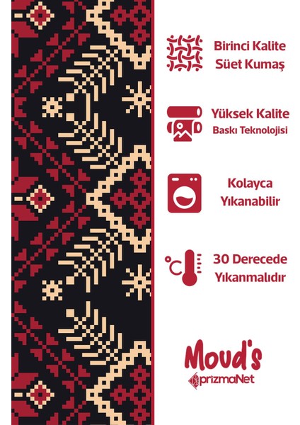 Anatolia 11 Desenli Yuvarlak Süet Dertsiz Masa Örtüsü