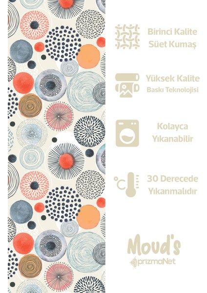 Japanese Round Çiçek Desenli Süet Dertsiz Masa Örtüsü fiyatları