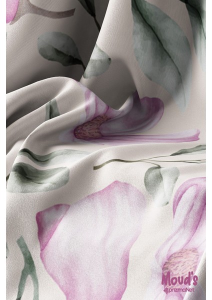 Yeşil Mor Çiçek Desenli Süet Dertsiz Masa Örtüsü modelleri