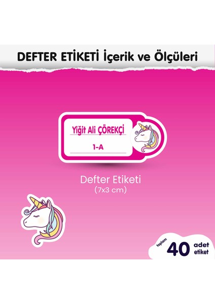 Unıcorn Defter Etiketi