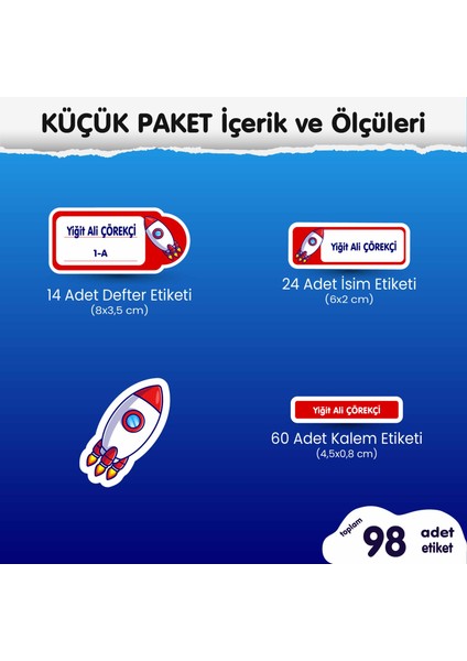 Roket Küçük Paket Okul Etiketi fiyatları