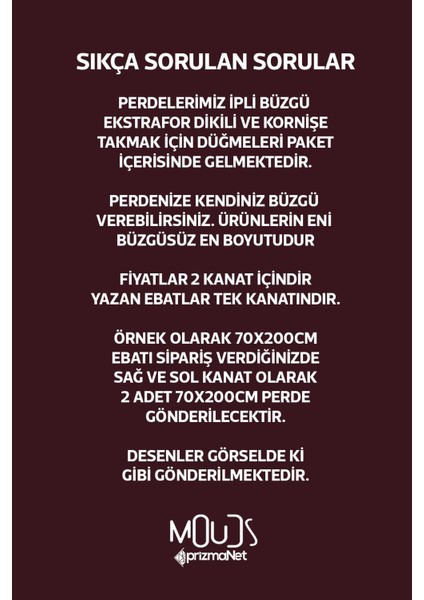 Ethnic Rugs Desenli Süet Oturma Odası Salon Fon Perde Baskılı Ekstrafor Büzgü 2 Kanat PRD-1019