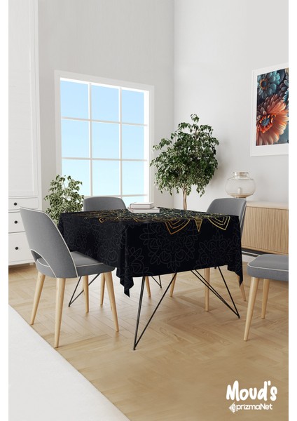 Sultans Desenli Süet Dertsiz Masa Örtüsü