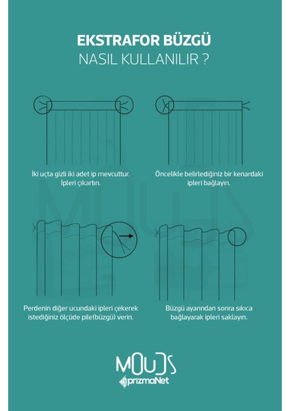 Undulation Desenli Süet Oturma Odası Salon Fon Perde Baskılı Ekstrafor Büzgü 2 Kanat PRD-1114