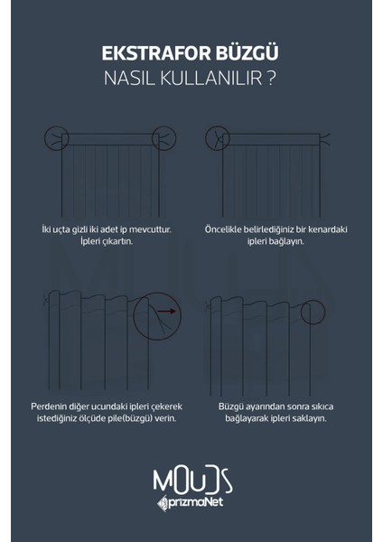 Mosque Tiles 1 Desenli Süet Oturma Odası Salon Fon Perde Ekstrafor Büzgü 2 Kanat PRD-1086