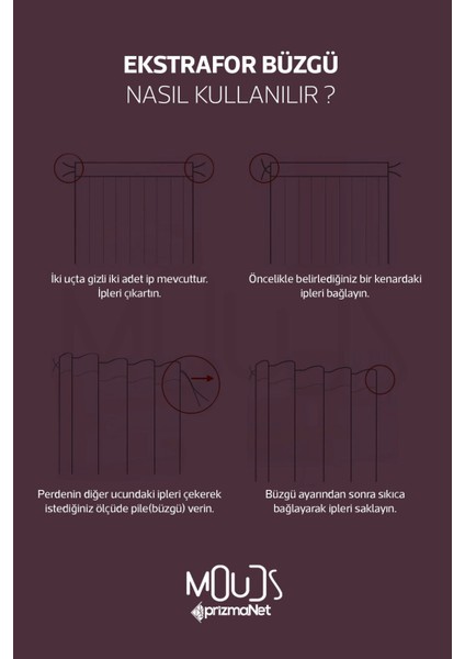 Osmanlı Desenli Süet Oturma Odası Salon Fon Perde Baskılı Ekstrafor Büzgü 2 Kanat PRD-1084