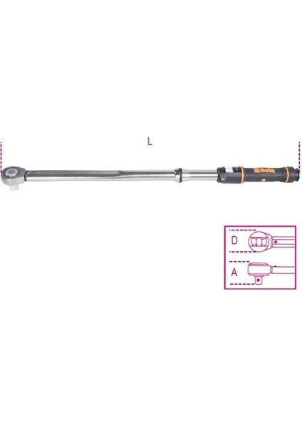 667N/30 Tork Anahtarı 60-300 Nm 1/2