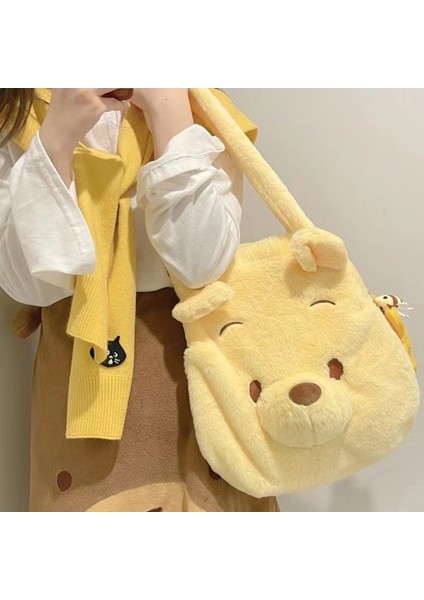 Karikatür Sevimli Peluş Winnie The Pooh Crossbody Çanta Taşınabilir Kadın Çantası Tatlı Ayı Omuz Çantası (Yurt Dışından) fiyatları
