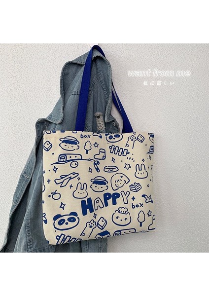 Sınıfa, Omuz Çantasına, Büyük Kapasiteye, Sevimli Çantaya Katılan Öğrenciler Için Tuval Çantası (Yurt Dışından)