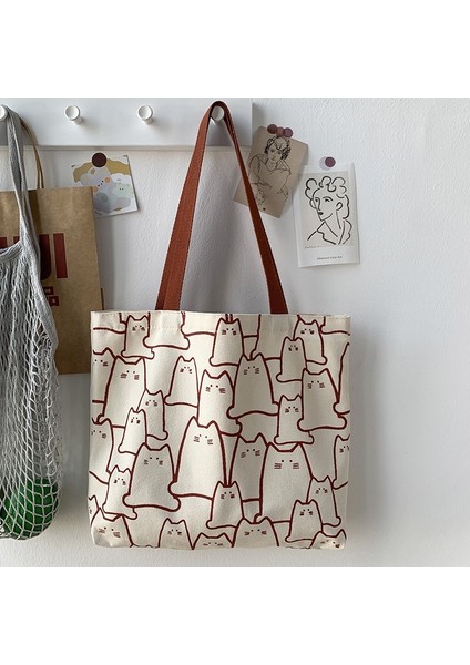 Sınıfa, Omuz Çantasına, Büyük Kapasiteye, Sevimli Çantaya Katılan Öğrenciler Için Tuval Çantası (Yurt Dışından)