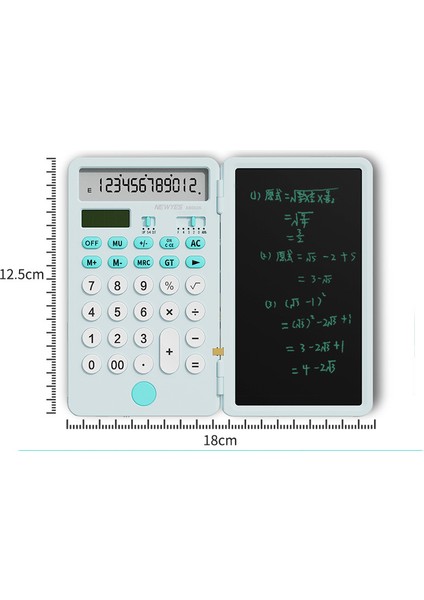 Cıan Hesap Makinesi LCD Yazma Tablet Ilköğretim Okulu Iş Hediyesi Ofisi Çift Güç Kaynağı (Yurt Dışından)