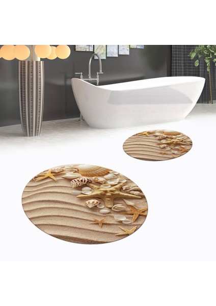 Dijital Baskılı Kaymaz Yıkanabilir Yuvarlak Ikili Banyo Paspas Klozet Takımı, V-Y-Klozet-48-Renkli, fiyatları