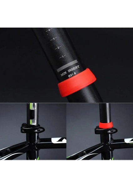 Pengfu Shop Mavi Stil L Boyutu Yedek Parça Aksesuarları Seatpost Çoğu Silikon Dağ Bisikleti Toz Kapağı Bisiklet Koruyucu Kılıf Halkası Bisiklet Değiştirme (Yurt Dışından)