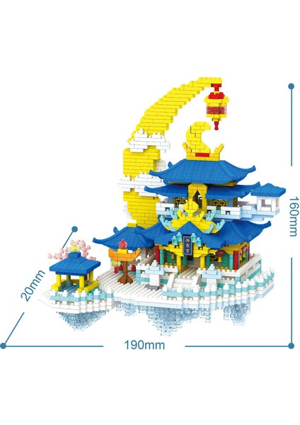 Küçük Yapı Taşı Oyuncakları YZ-132 Mini Guanghan Sarayı 2000+PCS (Yurt Dışından) fiyatları