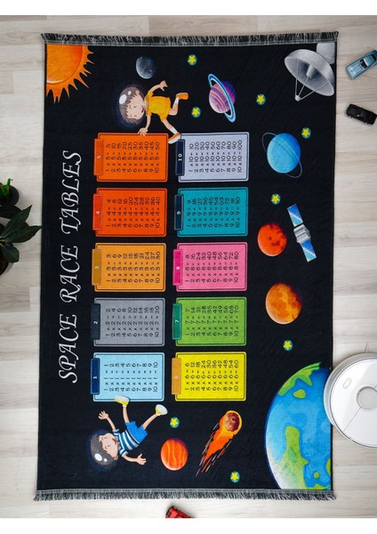 Eğitici Çarpım Tablosu Desenli Halı Yıkanabilir Kaymaz Taban Bebek Odası