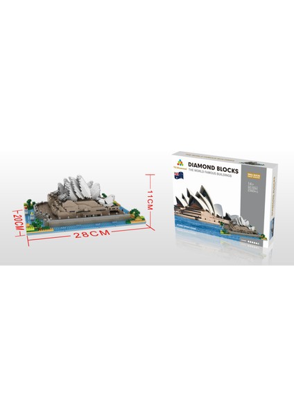 Küçük Yapı Taşı Oyuncakları YZ-061 Sidney Opera Binası 2360 Pcs (Yurt Dışından) fiyatları