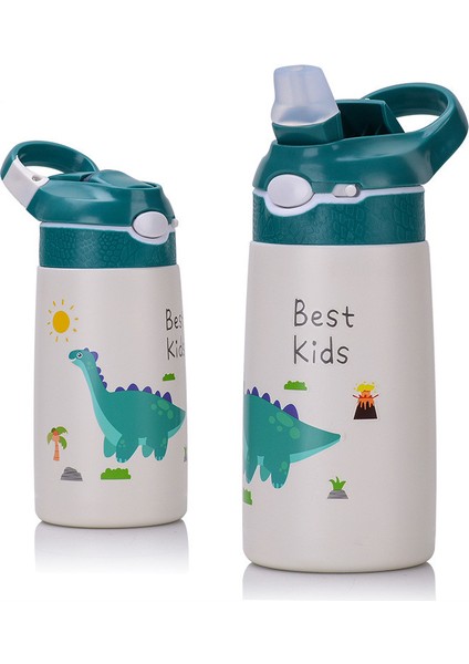 Çocuklar Su Şişesi 400ML Pipetli Bpa Içermeyen Paslanmaz Çelik Içecek Şişesi Termos (Yurt Dışından) fırsatları
