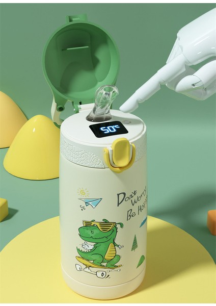 Çocuk Su Şişesi, Dijital Göstergeli 380 ml Pipetli, Bpa Içermeyen Paslanmaz Çelik Içecek Şişesi Termosu (Yurt Dışından) modelleri
