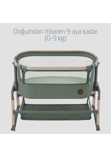 Iora Air Sallanabilen Ahşap Görünümlü Anne Yanı Beşik Beyond Green