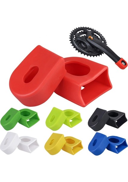 Siyah Stil Dağ Yol Bisikleti Bisiklet Pedalı Aynakol Koruyucu Kılıf Mtb Aksesuarları Bisiklet Silikon Krank Kapağı Koruyucu Silikon Kol (Yurt Dışından) fiyatları