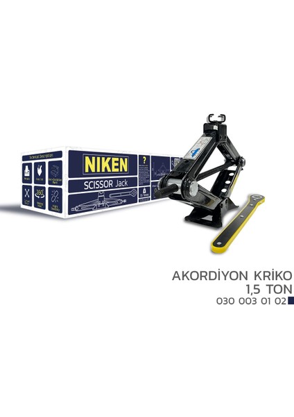 Akordiyon Cırcırlı Kriko 1.5 Ton