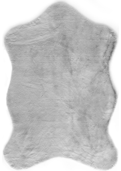 Rabbit 7402 Gri Yatak Odası Halısı Banyo Halısı Suni post halı Makinede Yıkanabilir peluş Halı